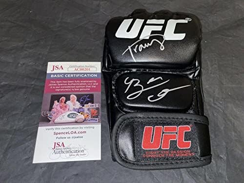 Трејси Кортез &засилувач; Брајан Ортега Потпиша UFC Ракавица JSA Автор 2-Автограм UFC Ракавици