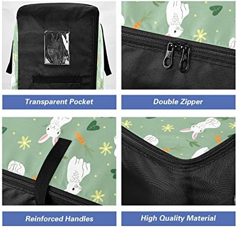 Торба за Складирање Облека Од емеливор Под Креветот За Ватенка-Торба За Организатори На Слатки Зајачиња Со Голем Капацитет Со Патенти