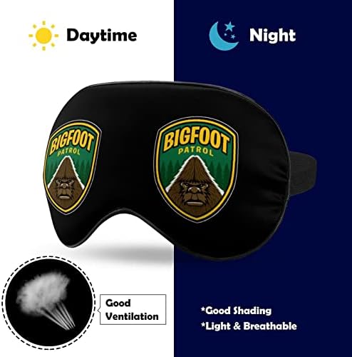 Маски за меки очи на Bigfoot Patrol со прилагодлива лента лесна удобна слепило за спиење