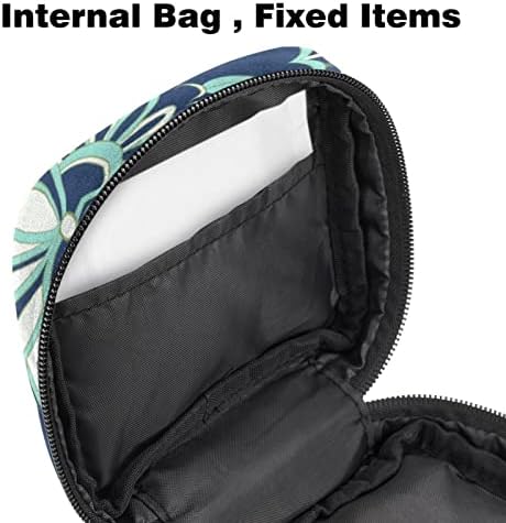 Womenените санитарни салфетки влошки за чанти дами менструална чаша торбичка девојки преносен период тампон за чување торба цвеќиња со патент