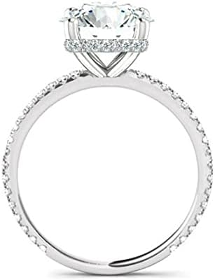 14К злато 2,5 КТ овална сечење vvs1 безбоен моисанит прстен за ангажман за жени невестински сет солитер рачно изработени дијамантски