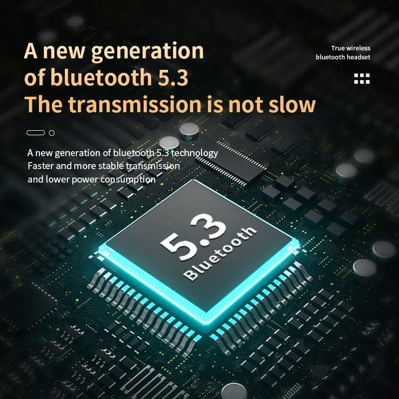 Слушалките за слушалки со Bluetooth Bluetooth безжичен Blu 2023 Нова Bluetooth 5.3 безжични слушалки за игри TWS со лизгачки случај