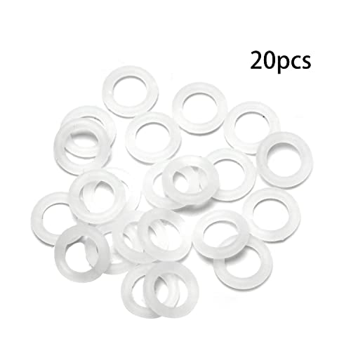 Othmro 20pcs бел рамен силиконски о-прстени прстени за запечатување, 10x16x3mm тркалезен О-прстен за мијалници за глава за туширање,