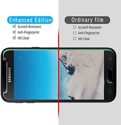 Slanku (3 Пакет Заштитник На Екранот За Samsung Galaxy J3 2018, J3 Постигне, J3 Ѕвезда, J3 V, J3 Орбита Калено Стакло, Лесна инсталација,