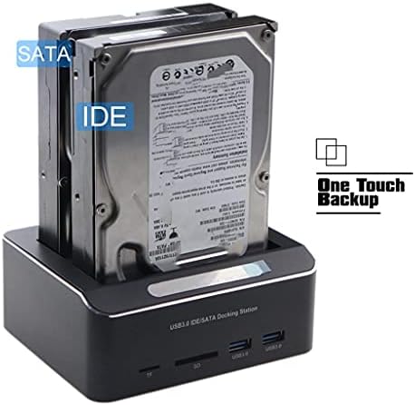 SXYLTNX DUAL Bay USB 3.0 ДО SATA IDE Надворешен Хард Диск Докинг Станица со 2-Порта Центар Читач На Картички 2.5/3.5 Инчен SATA/IDE HDD