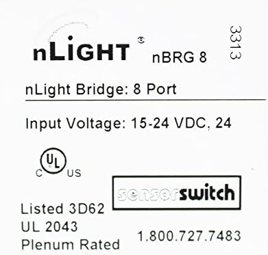 Sensor Switch NBRG-8-комплет за контрола на мостот за осветлување Nlight, бел, 120/277Vac