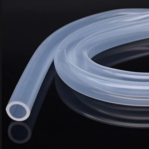 Силиконска цевка Konsilsa, флексибилна силиконска гумена цевка цевка цевка за црево за црево транспарентно за пренесување на пумпа)