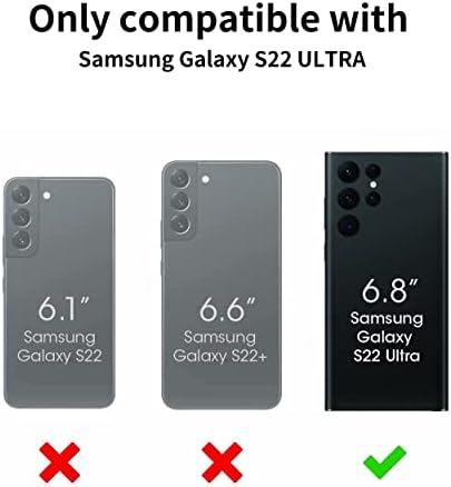 CIVICASE За Samsung Galaxy S22 Ултра Паричник Случај, Кожа Флип Случај Rfid Блокирање На Кредитна Картичка Држач Фолио Магнетни Штанд TPU Шок Отпорен Покритие Компатибилен Со Samsung