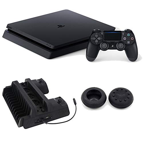 Sony Playstation 4 Тенок Игри Конзола 1 Тб Јадро-Млаз Црна Со Ладење Приклучете Пакет