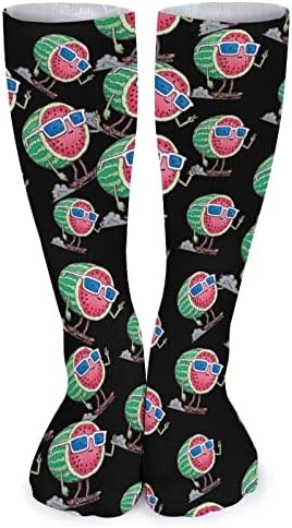 Спејтборд чорапи со лубеница Скејтборд, топли цевки чорапи високи чорапи за жени мажи кои работат обична забава
