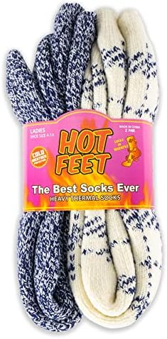 ТОПЛИ СТАПАЛА 2 Спакувајте Топли Пријатни Термални Чорапи За Жени-Густа Изолирана Екипа За Студено Зимско Време