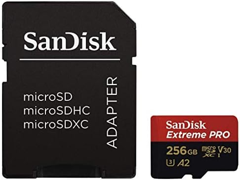 Sandisk Extreme PRO A2 256gb MicroSD Мемориска Картичка За Gopro Hero9 Камера SDSQXCY-256G-GN6MA Пакет Со Сѐ, Но Sd stromboli &засилувач; Микро