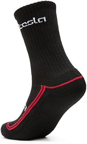 TSLA 6 пара мажи и жени атлетски чорапи на екипажот, памучна мешавина од средината на чорапите, спортските перформанси што трчаат чорапи
