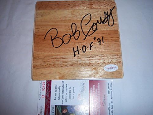 Боб Куси Бостон Селтикс, Хоф Јса/коа Потпишаа 6х6 Подни Плочи-Автограмирани Нба Подни Плочи