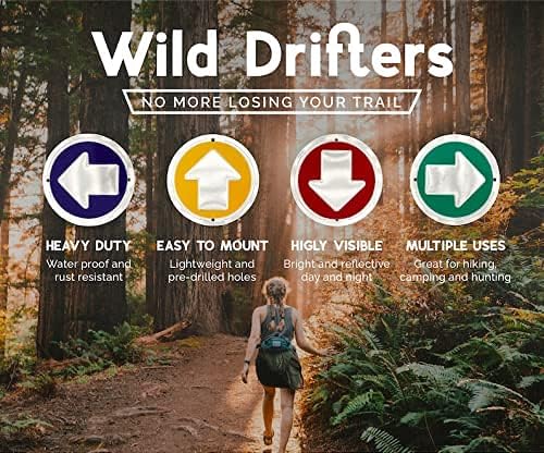 Маркери за патеки со диви дискови, светло рефлексивен пакет за патеки, лесни за монтирање, обележете ги вашите дрвја за лов, пешачење, кампување