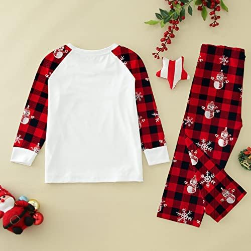 Божиќен човек тато пижами постави семејни пижами печати за спиење за спиење, поставена празничка облека за спиење на неговите