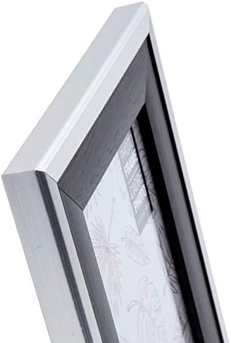 Truu дизајн модерно-современо убав countertop, 4 x 6 инчи, црна дрво и метална рамка за фотографии, 4 x 6
