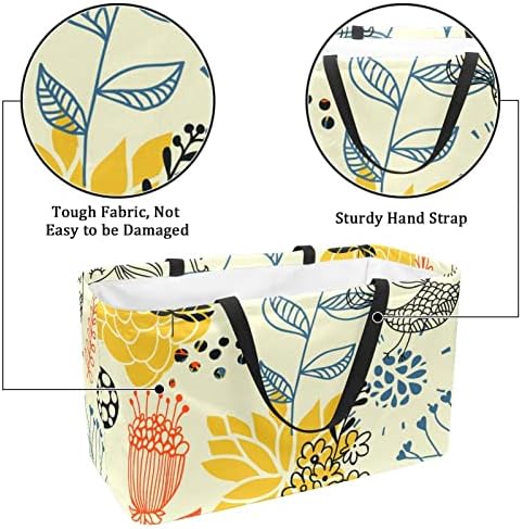Кошар за шопинг цветни лисја за еднократно торбичка за намирници за печење преносен пикник за измет торбички торбички торбички
