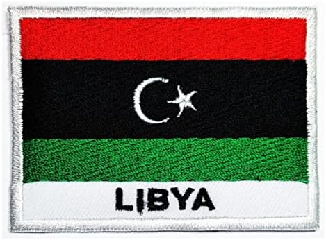 Кленплус 3 парчиња. 1. 7Х2, 6 ИНЧИ. Либија Знаме Лепенка Земја Национално Знаме Везена Апликација Значка Закрпи САМ Јакна Маица Фармерки Шапка