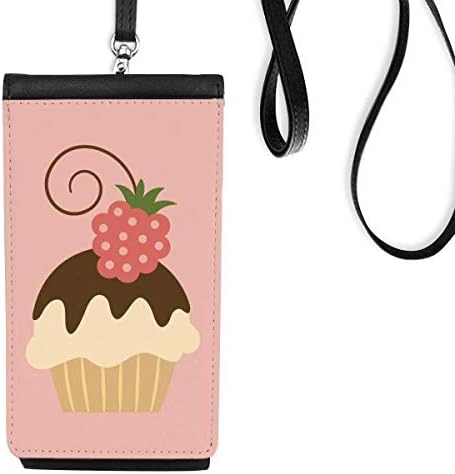 Јагода чоколадо сладок мраз телефонски чанта чанта што виси мобилна торбичка црн џеб