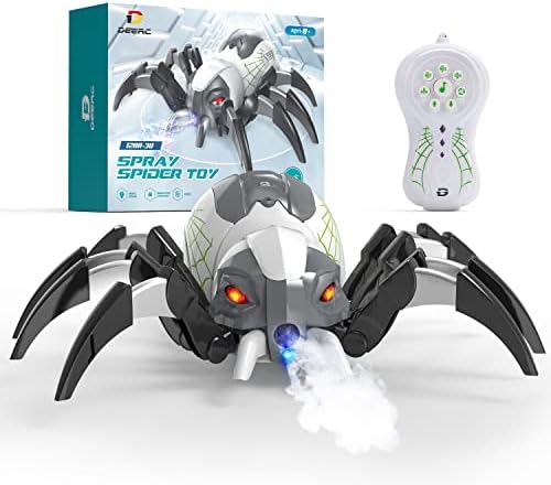 Deern далечински управувач пајак, реален роботски пајак со спреј и светла, играчки за големи момчиња, подароци за деца, велигденска роденденска