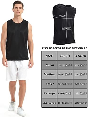 Пиламор Менс резервоарот врвови 3 пакувања, кошули без ракави за машка фитнес, брз сув салата за теретани за мажи
