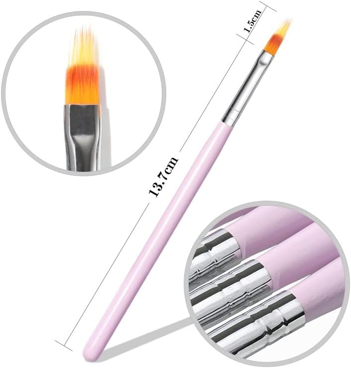Флојин гел пенкало цртање сликање меки четки розово рачка маникир за алатка за пренесување на маникир за пенкало за нокти