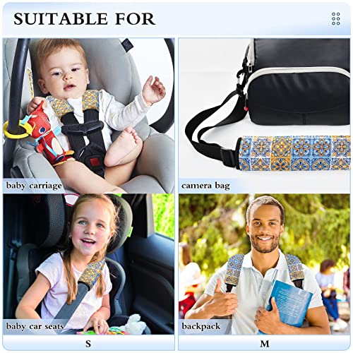 Обвивки за седишта за автомобили Мандала Талавера за бебиња деца 2 парчиња ленти за седишта за автомобили, раменици за перничиња