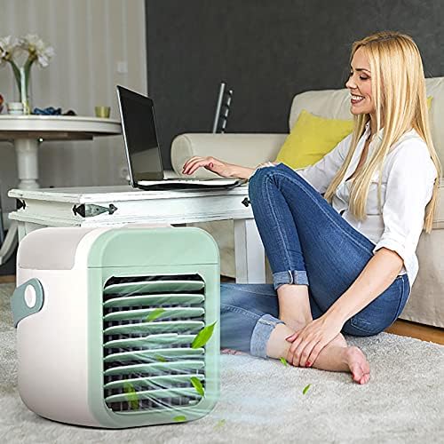 Pinklove Air Cooler Huidification Spray Looking Desktop Looking негативен јонски ладилник за воздух Преносен климатик вентилатор