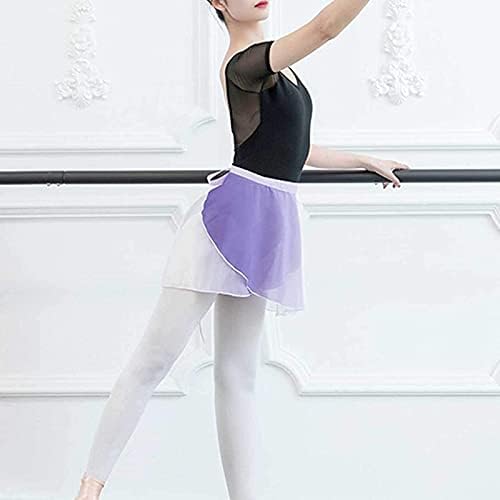 Taikmd возрасни чиста шифон балетско здолниште завиткано над шал танц леотарски скејт туту фустан