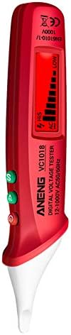 Mookeenone напон пенкало за сензори за пенкало Пен Дигитален интелигентен мерач на напон на напон 12V-1000V Волтметар додатоци