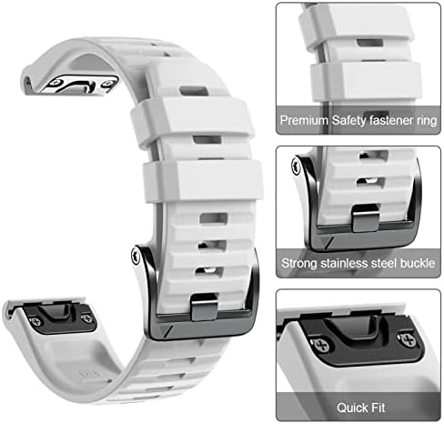 Eeomoik Silicone QuickFit WatchBard Strap за Garmin Fenix ​​7x Fenix ​​7 Fenix ​​7s Watch Watch EasyFit Band Band 20 26 22mm каиш