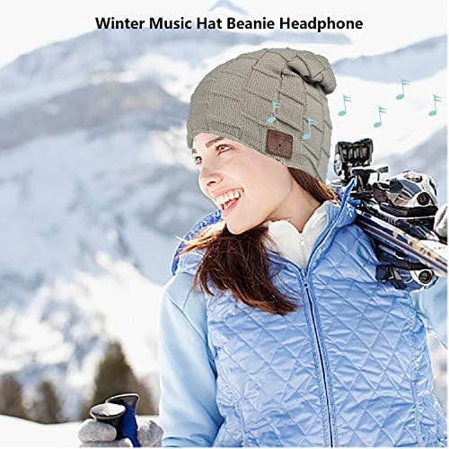 QfdShopco Bluetooth Beanie Hat Beanie Headseistseistse слушалки безжични слушалки за рацете на слушалки плетена капа за зимска капа за жени