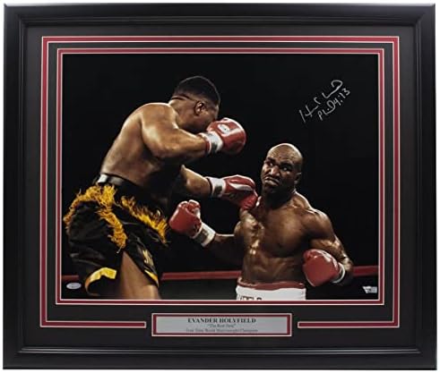 Евандер Холифилд потпиша врамена 16x20 боксерска фанатици холограм - автограмирани фотографии во боксот