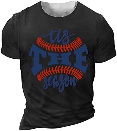 Менс 2023 летна мода обична маица со кратки ракави со кратки ракави, гроздобер бејзбол маички за печатење пулвер, врвот на врвот на врвот