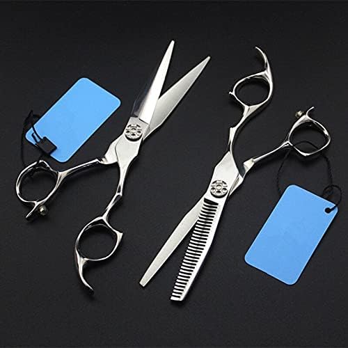 Ножици За сечење коса, 6 Инчни Луксузни Јапонија 440с Ножици За Коса Фризерски Ножици За Сечење Бербер Шминка Фризура Ножици За Разредување