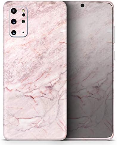 Дизајн Скинц розова чеша мермерна површина V7 Заштитна винил декларална обвивка за обвивка на кожата компатибилен со Samsung Galaxy S20