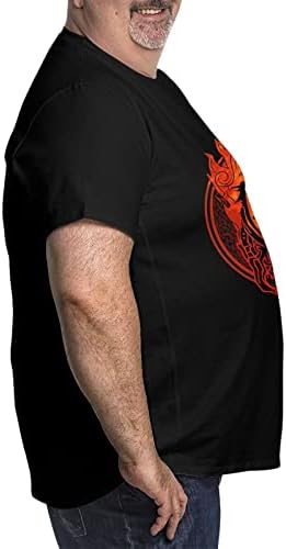 Машки плус големина Новина маици памучни графички врвови за маички за големи високи маж со кратки ракави за кратки ракави 1xl-6xl