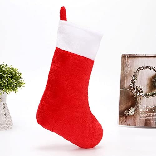 Lkqbbsz Божиќни чорапи кадифен камин што виси кадифени чорапи за Божиќна декорација Семеен празник Божиќна забава
