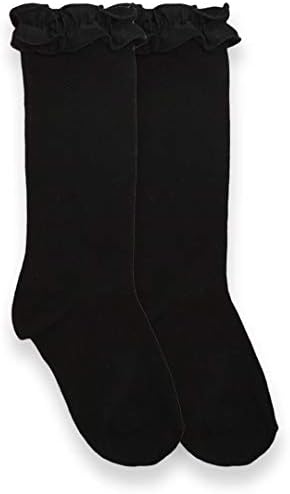Чорапи на effеферис мали девојчиња руфле колено високи чорапи 1 пакет