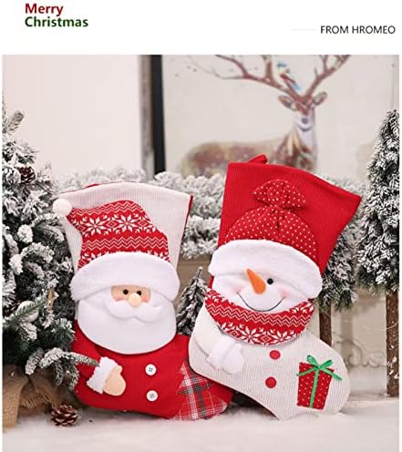 Божиќни украси плетени ткаенини подароци Божиќни чорапи чорапи чорапи торби за подароци големи божиќни топки украси
