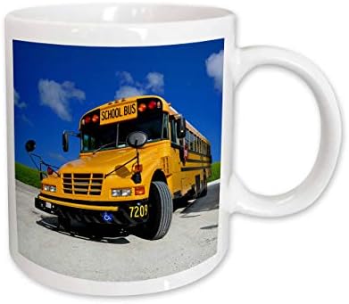 3drose mug_154986_1 жолт училишен автобус на сончев ден керамичка кригла, 11-унца