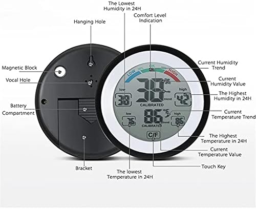 KLHHG LCD дигитален термометар Временски станици часовници и аларм часовници Календар соба дома хигрометар терметарски терметар