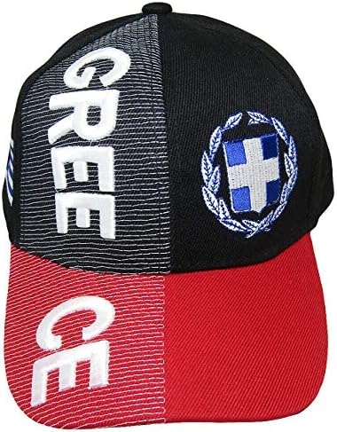 Трговски ветрови Грција земја црно црвено бело буква 3-Д лепенка од странична капа капаче за капа