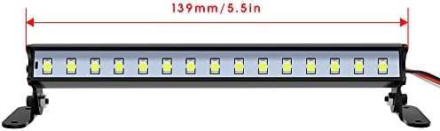 Epinon RC светло-лента RC полициска светлосна лента покривна ламба 8 светлосни режими Контрола 139mm 15 ламби мониста за 1/10 скала SLASH TRX-4