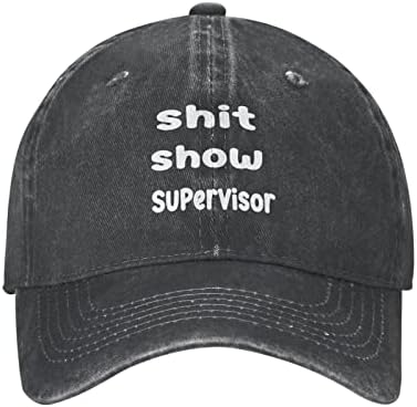 Викиксиз гомна шоу супервизор на капа мода каубој бејзбол капи Црн сончев тато капа за мажи жени