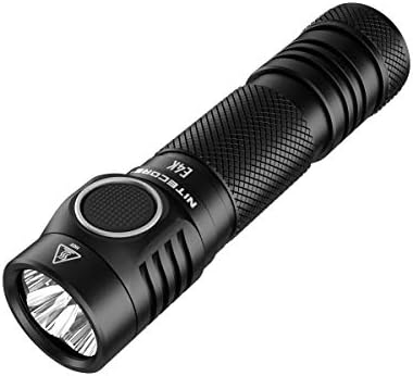 NITECORE E4K Compact Flashlight EDC Flashlight-4x CREE XP-L2 V6-4400 LUMENS W/ 1X батерија што може да се надополнува и бесплатната батерија