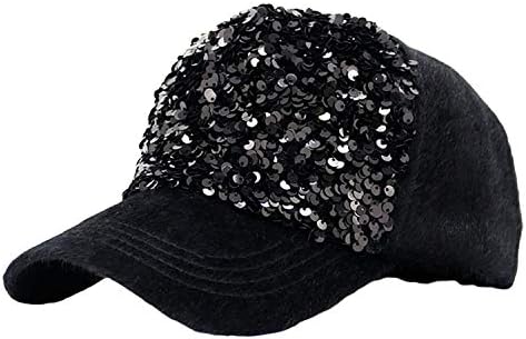 Андонгнивел Унисекс Блинг Ринестон Капчиња Дизајн на женски бејзбол капа голф -капа за миење сонце, заштитен дијамантски капи
