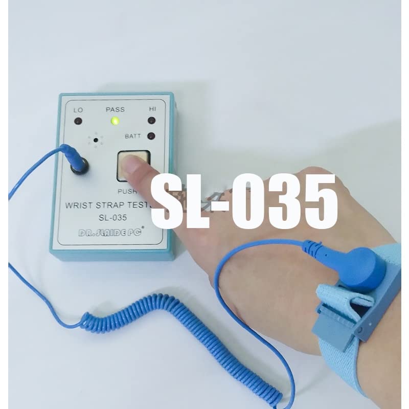 SL-035 Статички Електрицитет Esd Рачен Ремен Тестер За Антистатички Ремен За Зглоб За Поврзување На Жица За Заземјување -