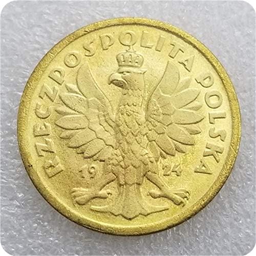 Занаети Полска 1924 Златник Меморијална Монета 1728коин Колекција Комеморативна Монета